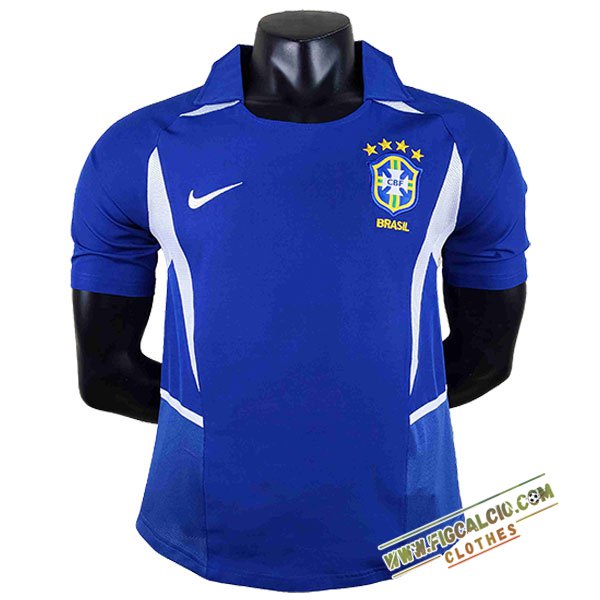 Maglie Calcio Brasile Retro Seconda Coupe du monde 2002