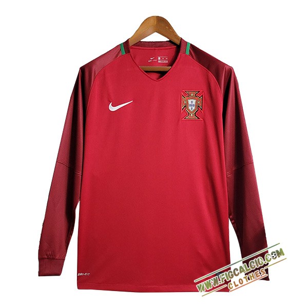 Maglie Calcio Portogallo Retro Prima Manica Lunga 2016/2017