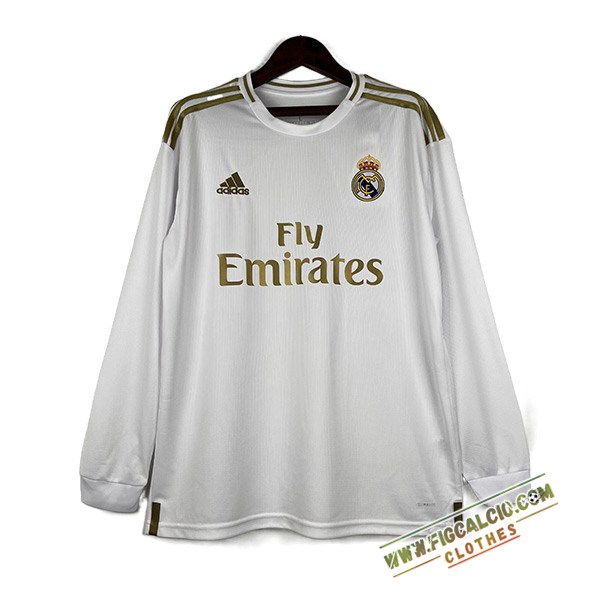 Maglie Calcio Real Madrid Retro Prima Manica Lunga 2019/2020