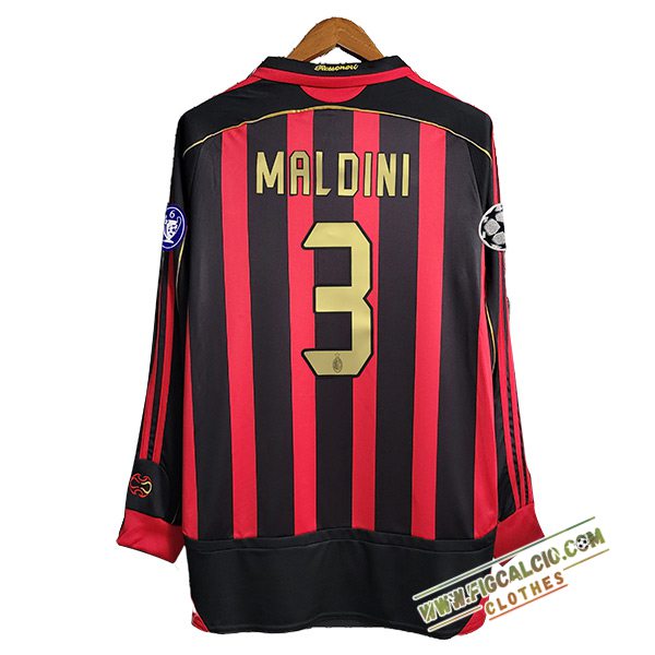 Maglie Calcio AC Milan Retro 3#MALDINI Prima 2006/2007