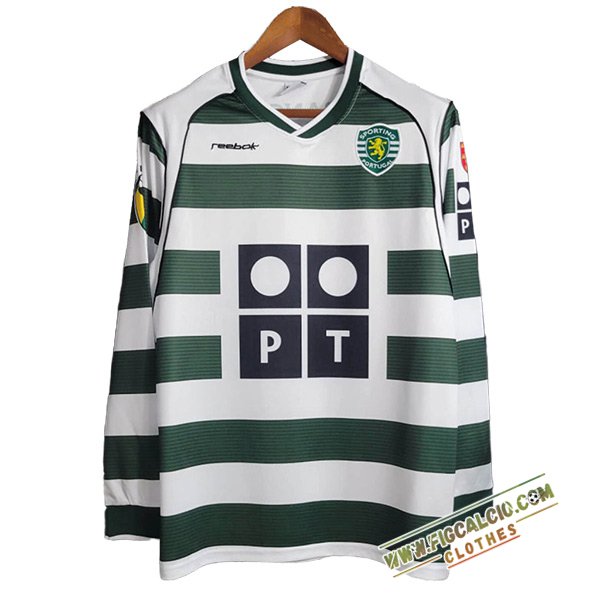 Maglie Calcio Sporting Retro Prima Manica Lunga 2001/2003