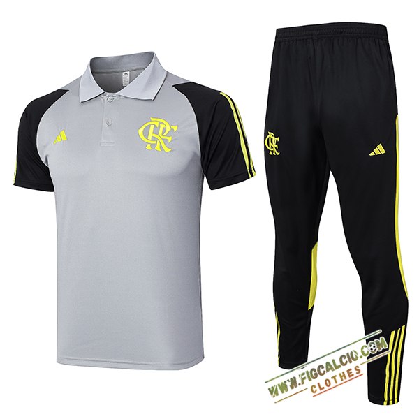 Kit Maglia Polo Flamengo Grigio/Giallo/Nero 2024/2025