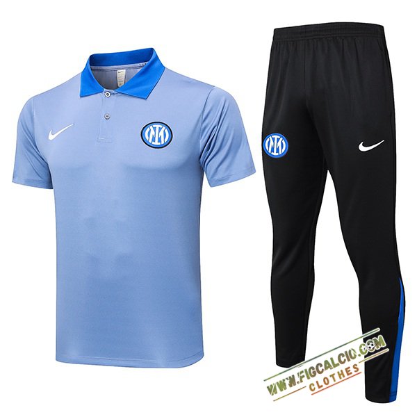 Kit Maglia Polo Inter Milan Blu/Grigio 2024/2025
