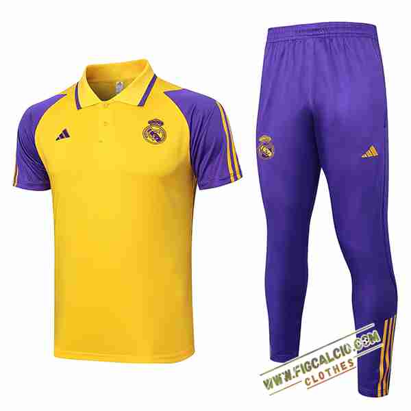 Kit Maglia Polo Real Madrid Giallo/Viola 2024/2025