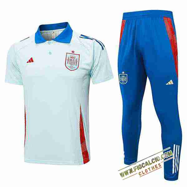 Kit Maglia Polo Spagna Azzurro 2024/2025