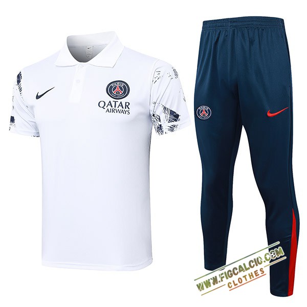 Kit Maglia Polo PSG Bianco 2024/2025