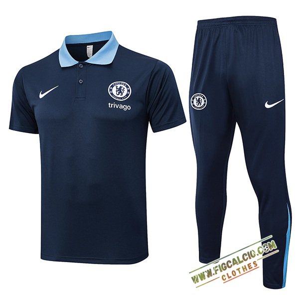 Kit Maglia Polo FC Chelsea Blu Reale 2024/2025