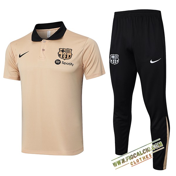 Kit Maglia Polo FC Barcellona Giallo/Nero 2024/2025