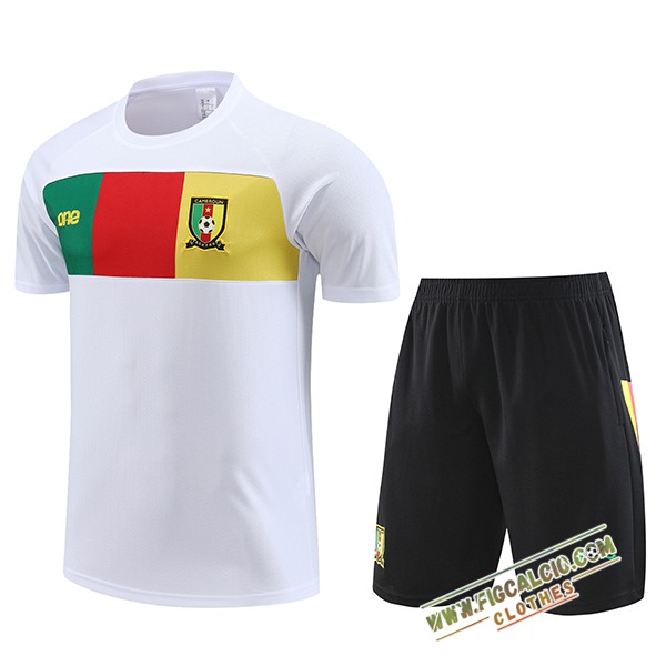 Kit Maglia Allenamento Camerun Bianco 2024/2025