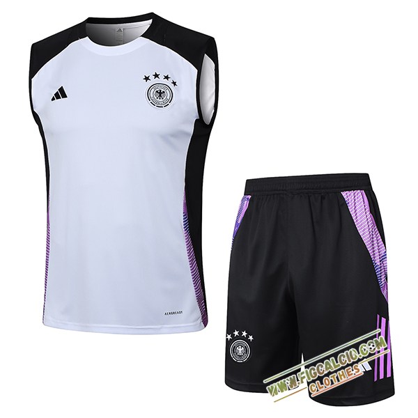 Kit Canotta Allenamento Germania Bianco/Nero/Viola 2024/2025