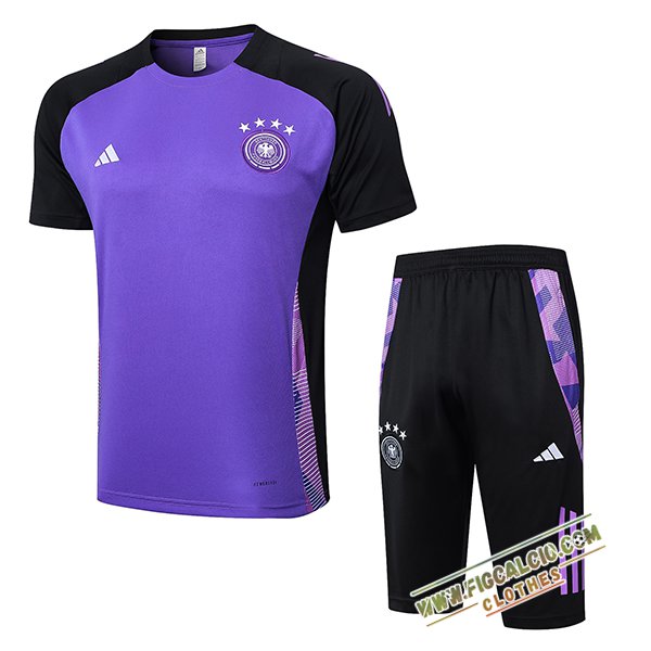 Kit Maglia Allenamento Germania Viola/Nero 2024/2025 -02