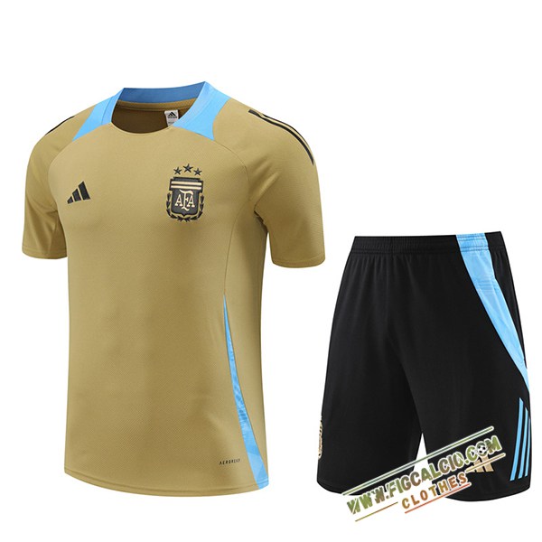 Kit Maglia Allenamento Argentina Giallo/Blu 2024/2025