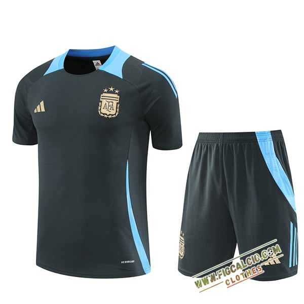 Kit Maglia Allenamento Argentina Grigio/Blu 2024/2025 -02
