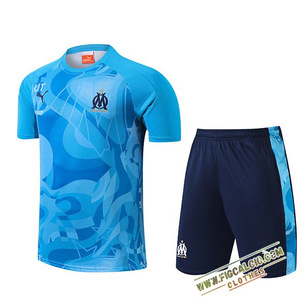 Kit Maglia Allenamento Marsiglia Blu 2024/2025
