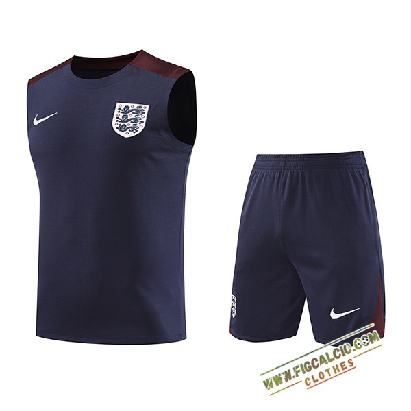 Kit Canotta Allenamento Inghilterra Blu/Rosso 2024/2025