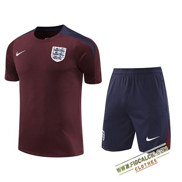 Kit Maglia Allenamento Inghilterra Rosso/Blu 2024/2025