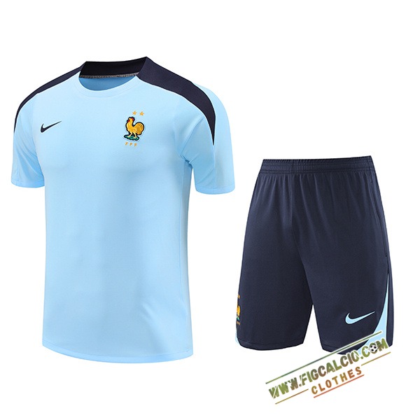 Kit Maglia Allenamento Francia Blu 2024/2025