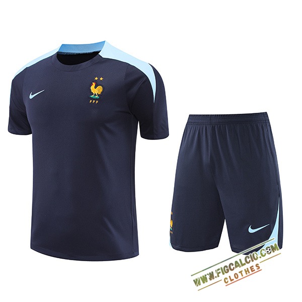 Kit Maglia Allenamento Francia Blu Scuro 2024/2025