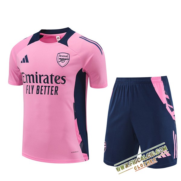 Kit Maglia Allenamento Arsenal Rosa/Blu 2024/2025
