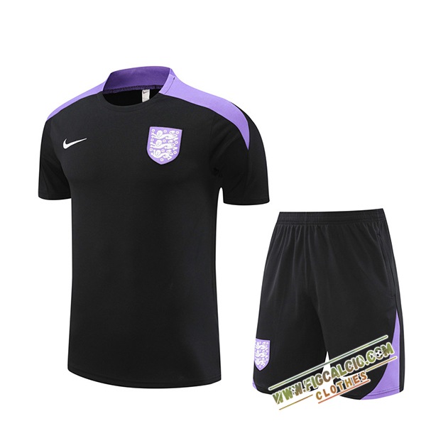 Kit Maglia Allenamento Inghilterra Nero/Viola 2024/2025