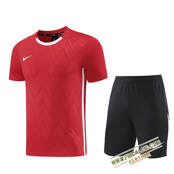 Kit Maglia Allenamento Nike Rosso/Bianco 2024/2025