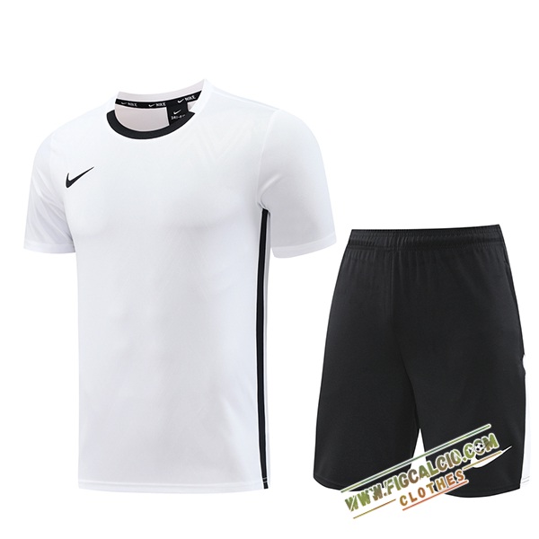 Kit Maglia Allenamento Nike Bianco/Nero 2024/2025