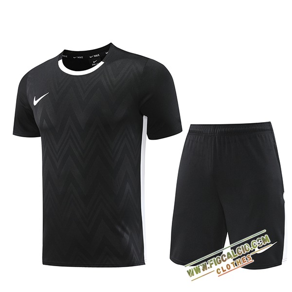 Kit Maglia Allenamento Nike Nero/Bianco 2024/2025