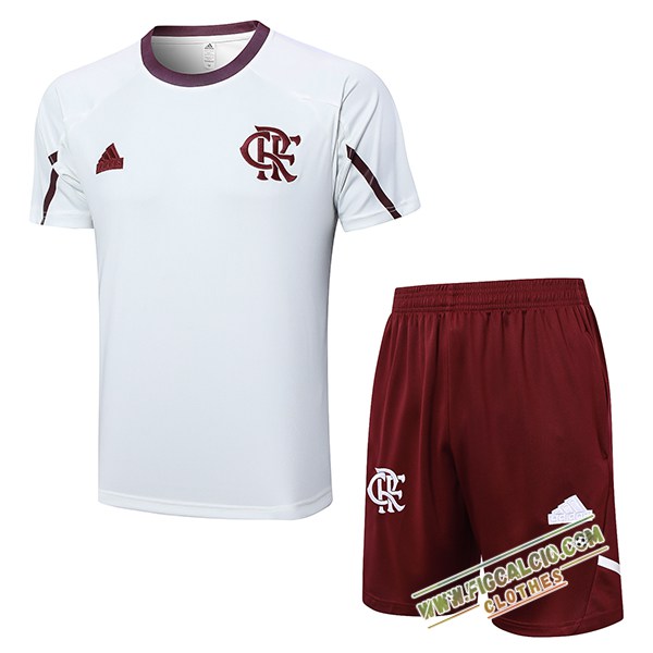 Kit Maglia Allenamento Flamengo Bianco/Rosso 2024/2025