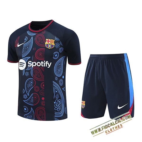Kit Maglia Allenamento FC Barcellona Nero/Rosso/Blu 2024/2025