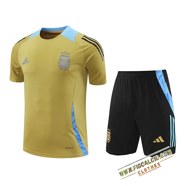 Kit Maglia Allenamento Argentina Giallo/Blu 2024/2025