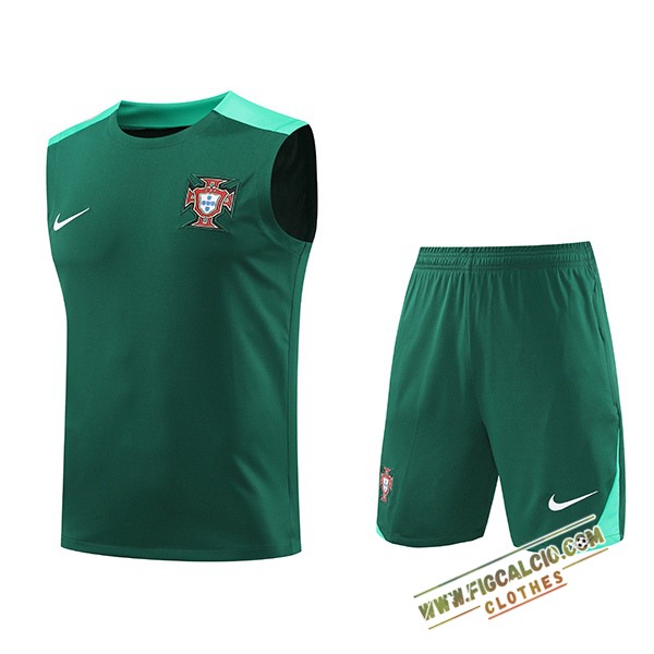 Kit Canotta Allenamento Portogallo Verde 2024/2025