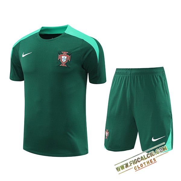 Kit Maglia Allenamento Portogallo Verde 2024/2025