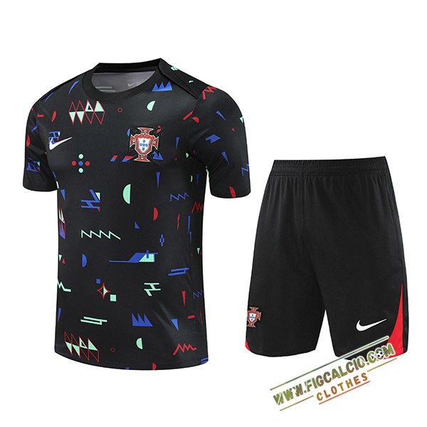 Kit Maglia Allenamento Portogallo Nero 2024/2025