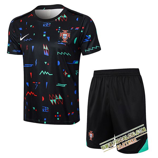Kit Maglia Allenamento Portogallo Nero 2024/2025 -03