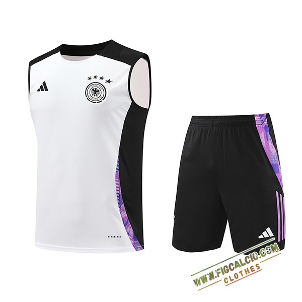 Kit Canotta Allenamento Germania Bianco/Nero/viola 2024/2025 -02