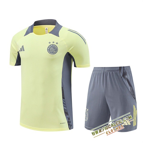 Kit Maglia Allenamento Ajax Giallo/Grigio 2024/2025