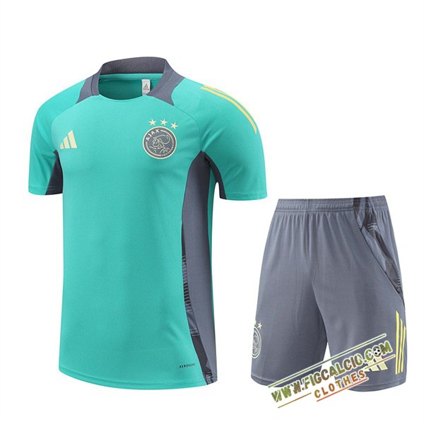 Kit Maglia Allenamento Ajax Verde/Grigio 2024/2025