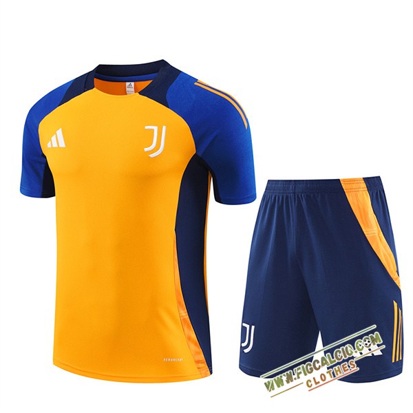 Kit Maglia Allenamento Juventus Arancia/Blu 2024/2025