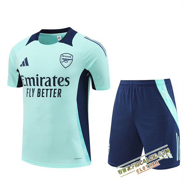 Kit Maglia Allenamento Arsenal Verde/Blu 2024/2025