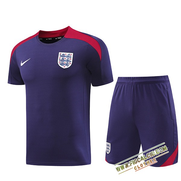 Kit Maglia Allenamento Inghilterra viola/Rosso 2024/2025