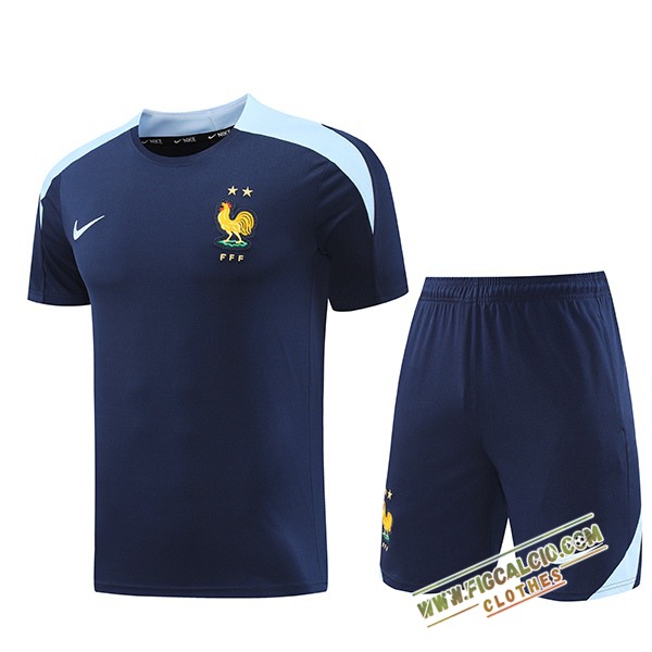 Kit Maglia Allenamento Francia Blu Scuro 2024/2025 -02