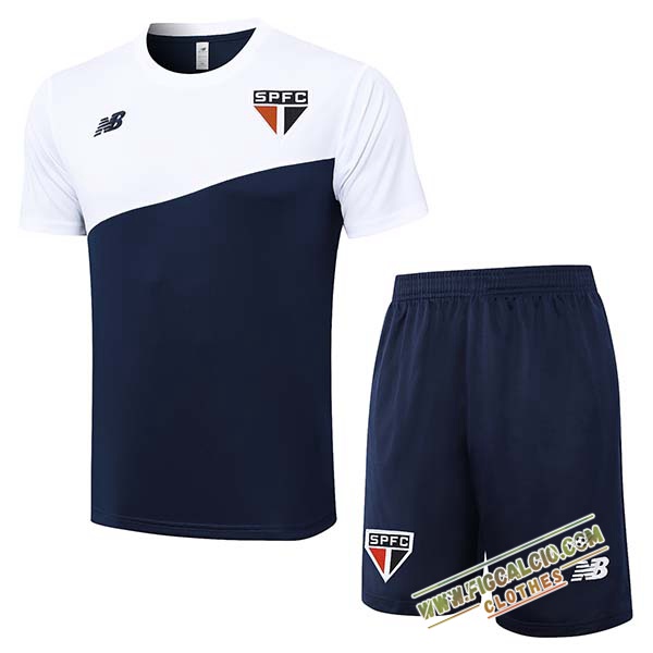 Kit Maglia Allenamento Sao Paulo FC Bianco/Blu 2024/2025