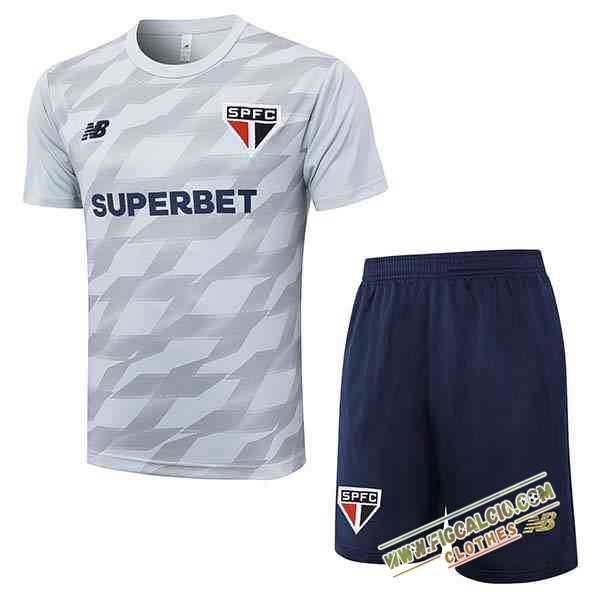 Kit Maglia Allenamento Sao Paulo FC Grigio 2024/2025