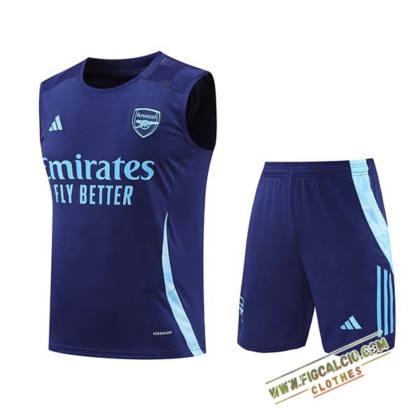Kit Canotta Allenamento Arsenal Blu 2024/2025