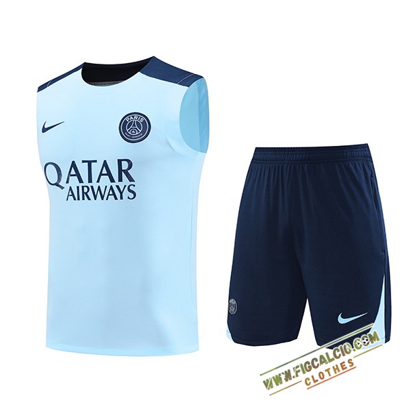 Kit Canotta Allenamento PSG Blu 2024/2025