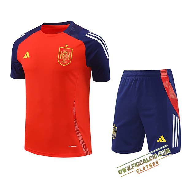Kit Maglia Allenamento Spagna Rosso/Blu 2024/2025 -03