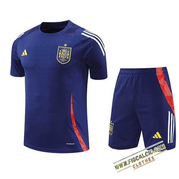 Kit Maglia Allenamento Spagna Blu/Rosso 2024/2025