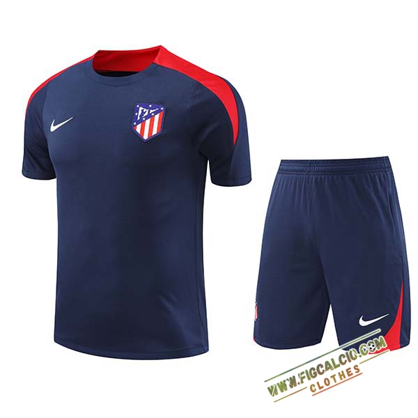 Kit Maglia Allenamento Atletico Madrid Blu/Rosso 2024/2025