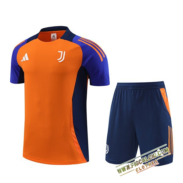 Kit Maglia Allenamento Juventus Arancia/Blu 2024/2025