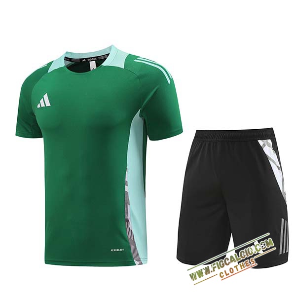 Kit Maglia Allenamento Adidas Verde 2024/2025